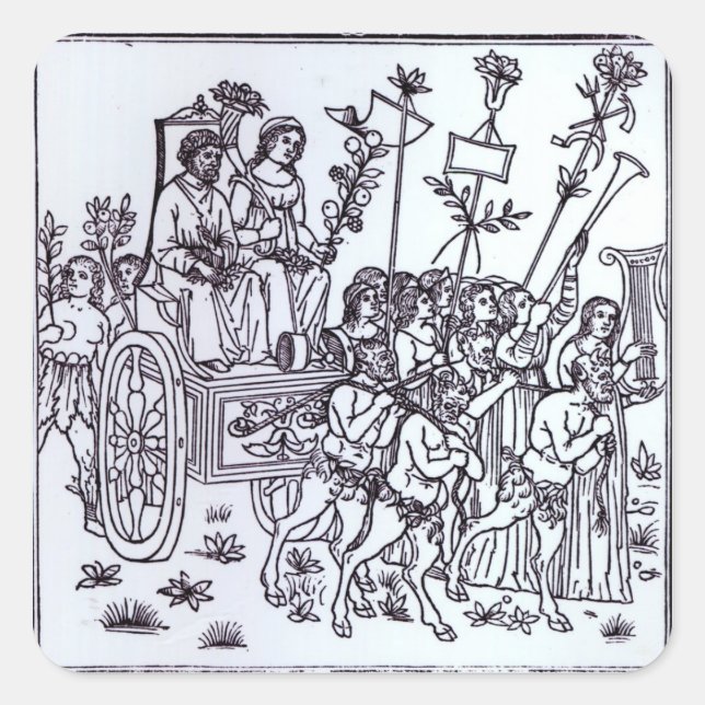 Eine Szene aus dem Decameron Quadratischer Aufkleber (Vorderseite)