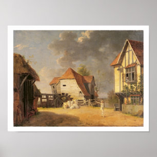 Eine Szene "vom Mädchen der Mühle", 1765 (Öl an Poster