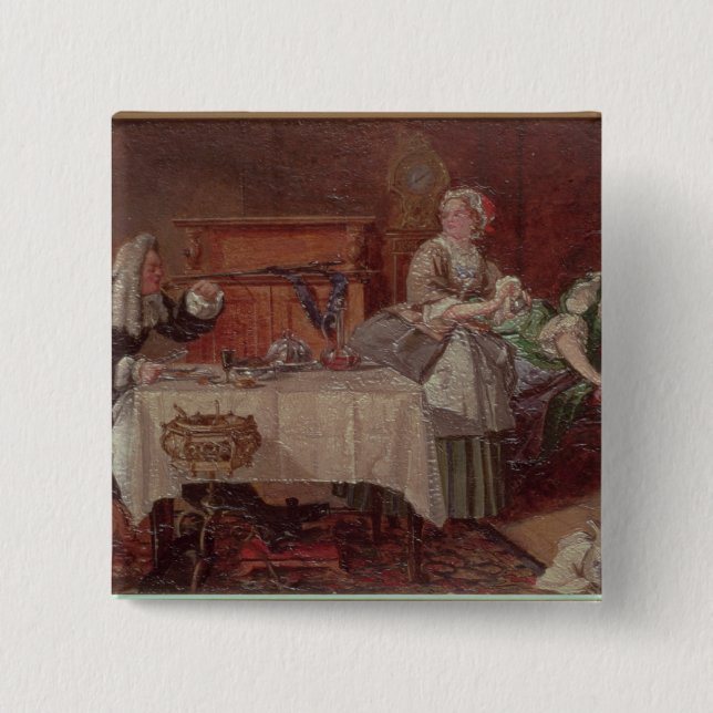 Eine Szene von "Tartuffe" durch Moliere, 1850 Button (Vorderseite)