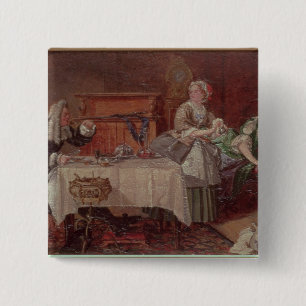 Eine Szene von "Tartuffe" durch Moliere, 1850 Button