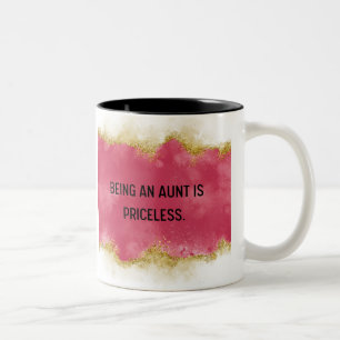 Eine Tante zu sein ist unbezahlbar rosa zweiseitig Zweifarbige Tasse