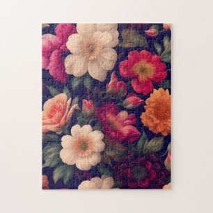 Eine Tapete mit Blumenmuster 