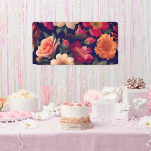 Eine Tapete mit Blumenmuster Banner