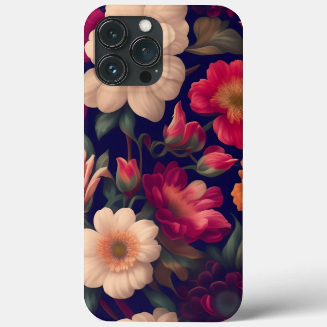Eine Tapete mit Blumenmuster  Case-Mate iPhone Hülle (Rückseite)