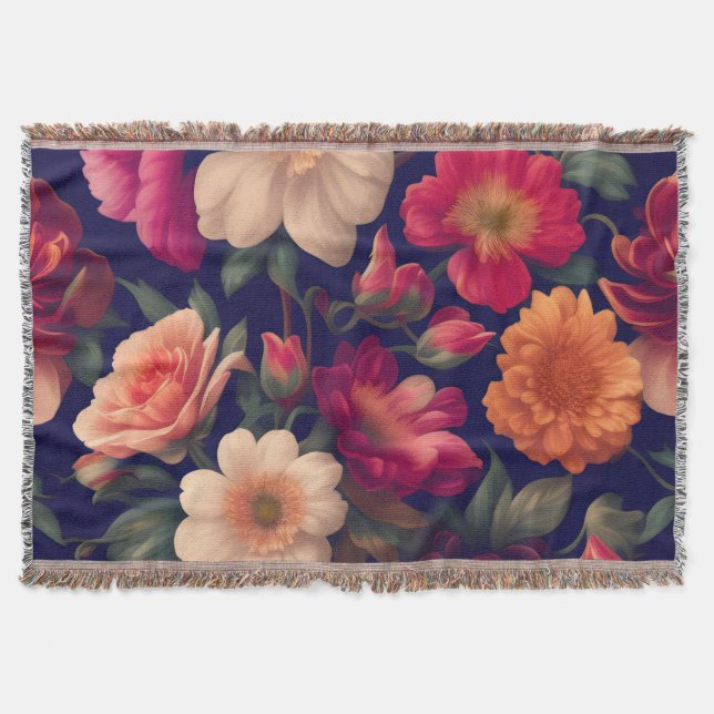 Eine Tapete mit Blumenmuster  Decke (Vorderseite)