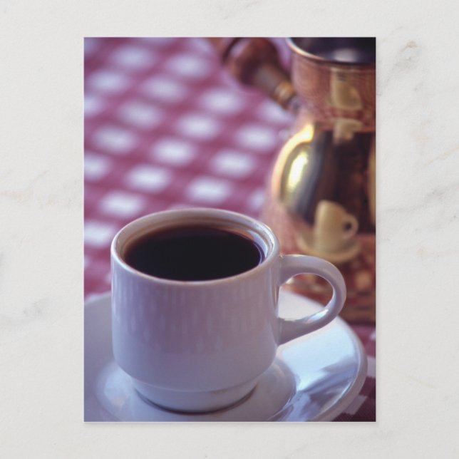 Eine Tasse arabischen Kaffee. Syrien. Die Mitte Postkarte (Vorderseite)