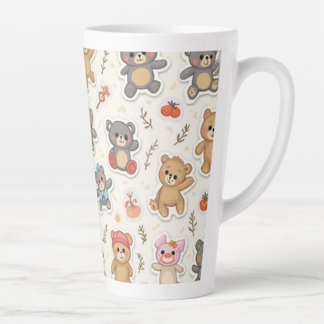 Eine Tasse, die einen niedlichen Bären ausdrückt Milchtasse (Rechts)