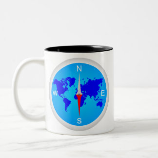 Eine Tasse für diejenigen, die mit einem Kompass L