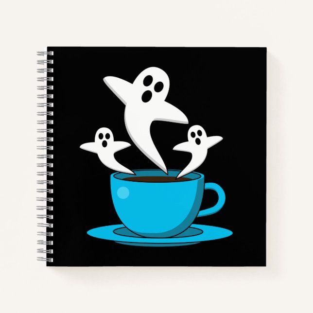 Eine Tasse Geisterrauchkaffee Notizbuch (Vorderseite)
