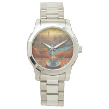 Eine Tasse Kaffee am Morgen mit Blick auf die Groß