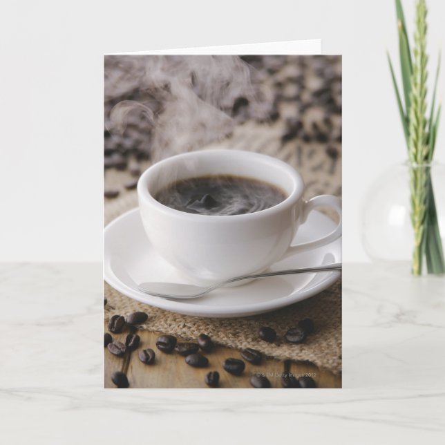 Eine Tasse Kaffee Karte (Vorderseite)