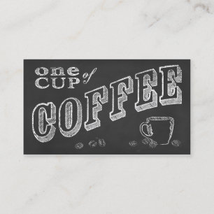 EINE TASSE KAFFEE-Tafelkunst Visitenkarte