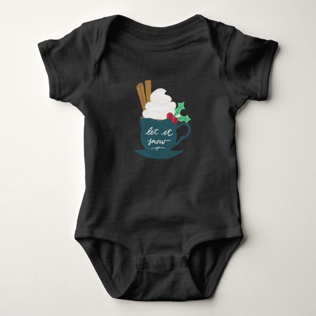 Eine Tasse Schnee lassen Baby Strampler (Vorderseite)