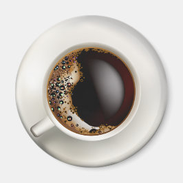 Eine Tasse schwarzen Kaffees Magnet