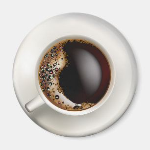 Eine Tasse schwarzen Kaffees Magnet