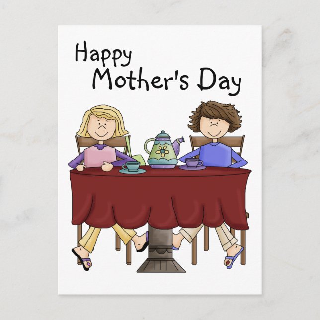 Eine Tasse Tee für meine Mama - besonders Postkarte (Vorderseite)