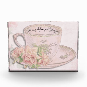 Eine Tasse Tee zum Muttertag Rosa Nur für Dich Fotoblock