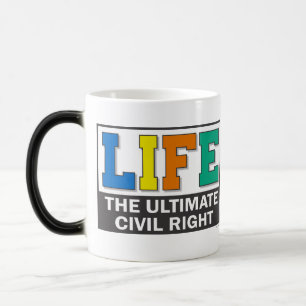 Eine Tasse, um Ihre pro-life Überzeugungen zu teil Verwandlungstasse