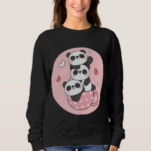 Eine Tasse voller Panda-Liebe, gestapelt mit Niedl Sweatshirt