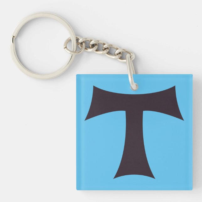 Eine Tau über das Kreuz Saint Anthony Schlüsselanhänger (Vorderseite)