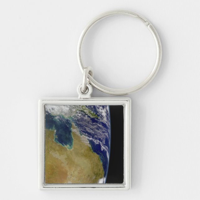 Eine teilweise Ansicht der Erde mit Australien Schlüsselanhänger (Vorne)