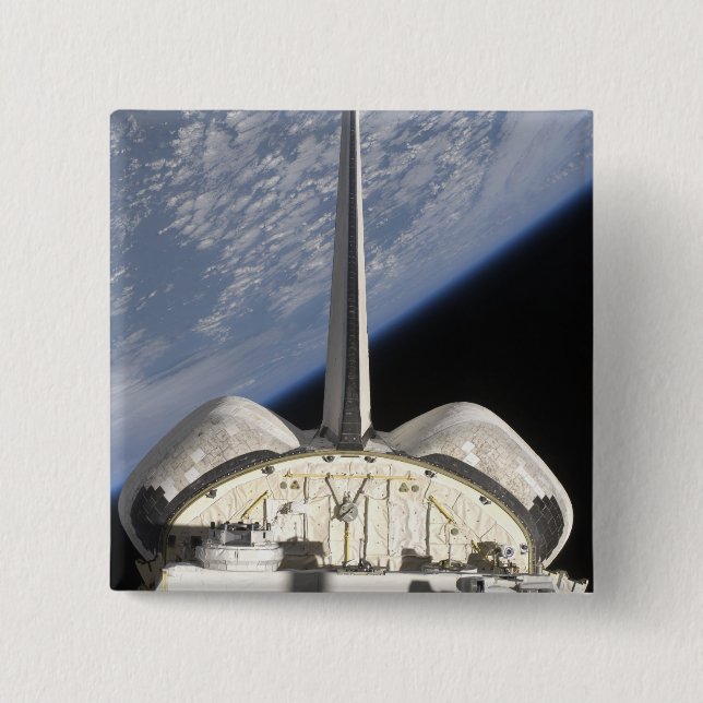 Eine teilweise Sicht auf das Space Shuttle Endeavo Button (Vorderseite)