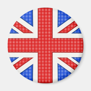 Eine texturierte Union Jack Flagge. Magnet