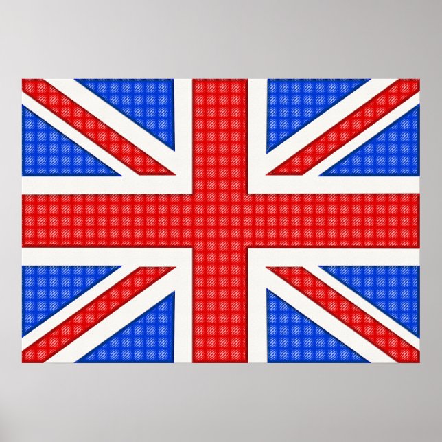 Eine texturierte Union Jack Flagge. Poster (Vorne)