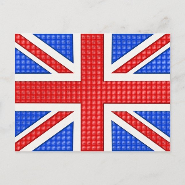 Eine texturierte Union Jack Flagge. Postkarte (Vorderseite)