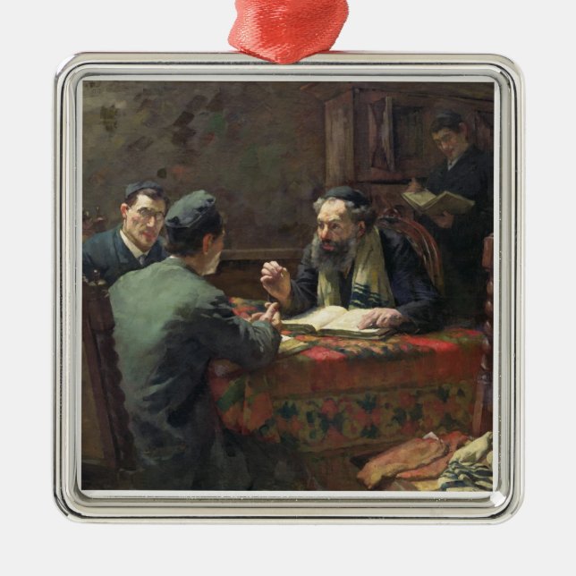Eine theologische Debatte, 1888 Ornament Aus Metall (Vorne)