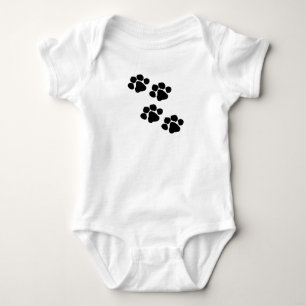 Eine Tiertatzen-Drucke Baby Strampler