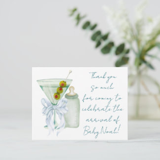 Eine Tini-Baby-Junge-Dankeschön-Postkarte Postkarte