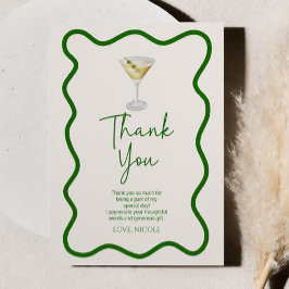 Eine Tini Bit Ältere Dirty Martini Geburtstagspart Dankeskarte