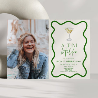 Eine Tini Bit Ältere Dirty Martini Geburtstagspart Einladung