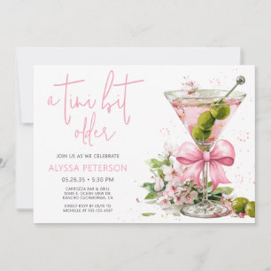 Eine Tini Bit ältere Pink Script Geburtstagsfeier  Einladung