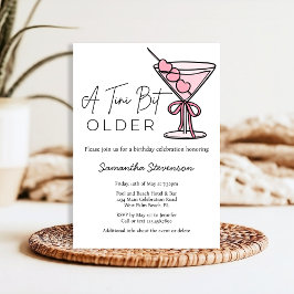 Eine Tini-Bit ältere rosa Herz Olives Geburtstagsp Einladung