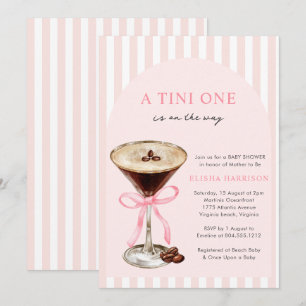 Eine Tini-Dusche ist auf dem Weg zur Girl-Baby-Dus Einladung