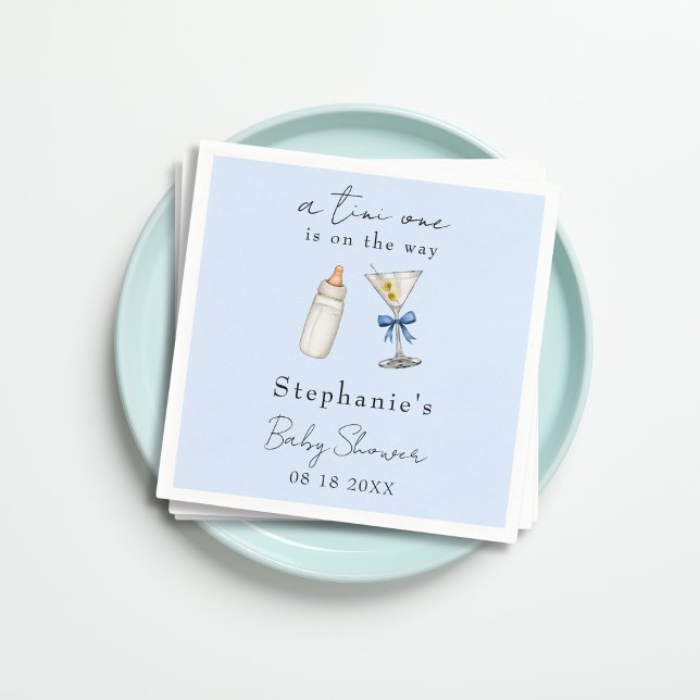 Eine Tini-Dusche ist die Art wie Blue Martini Baby Serviette (Von Creator hochgeladen)