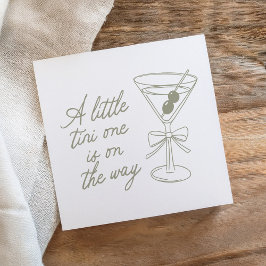 Eine Tini-Dusche ist unterwegs mit Martini-Babydus Serviette