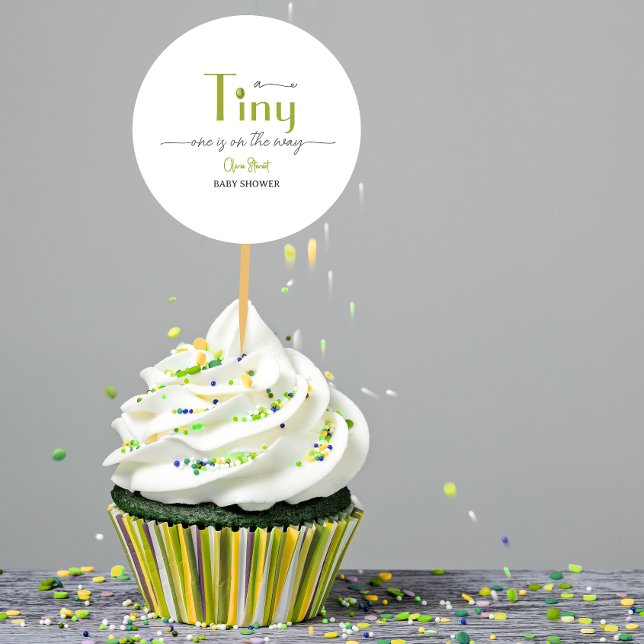 Eine tini ist auf dem Weg Baby Dusche Runder Aufkleber (Von Creator hochgeladen)