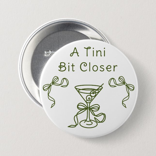 Eine Tini nahe Brautparty Button (Vorne & Hinten)