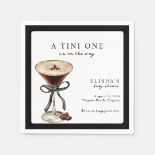 Eine Tini One ist auf dem Weg Baby Shower  Serviette
