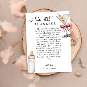 Eine Tini One ist auf dem Weg Pink Martini Baby Sh Dankeskarte