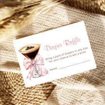Eine Tini One Martini Rosa Windel Raffle Baby Show