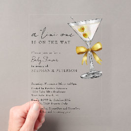 Eine Tini One Minimal Chic Yellow Martini Babydusc Acryleinladungen