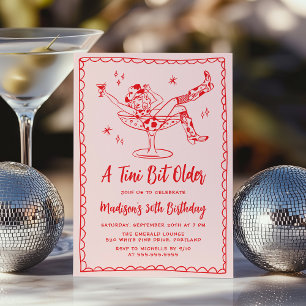 Eine Tini-Party mit etwas älterem Rosa und Rotem G Einladung