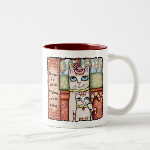 Eine Tochter ist, Kaffee-/Tee-Tasse Zweifarbige Tasse