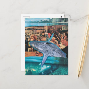 Eine tolle Zeit Eine surrealistische Collage Postkarte