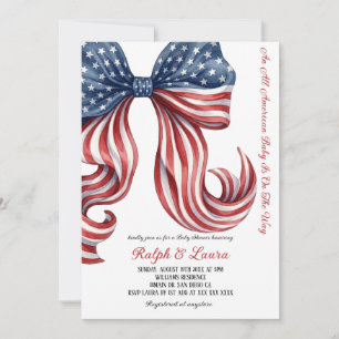Eine total amerikanische Babyparty - patriotische  Einladung