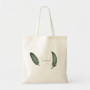 Eine Tote-Tasche mit einem minimalistischen Blattd Tragetasche